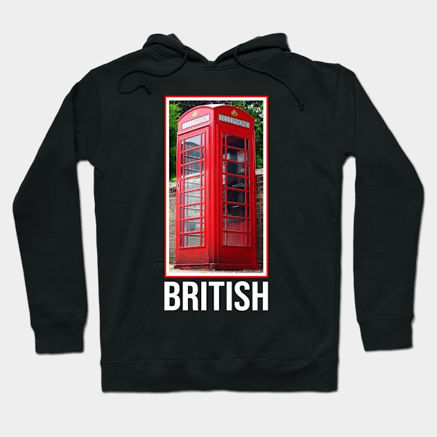 British Phone booth. English Phone Hoodie by Jakavonis